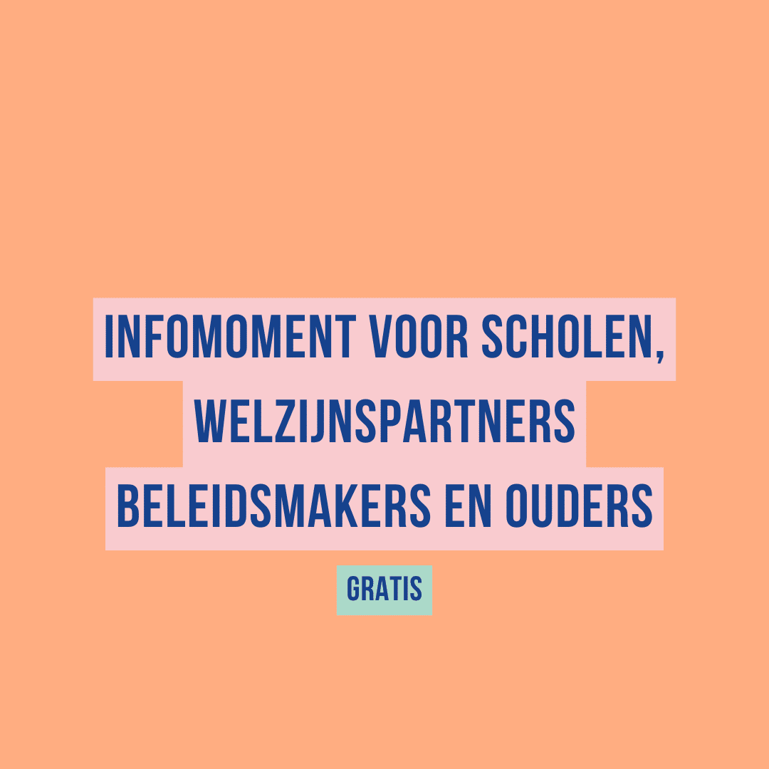 Infomoment voor scholen, welzijnspartners beleidsmakers en ouders